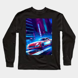 Sports car in Big City Long Sleeve T-Shirt